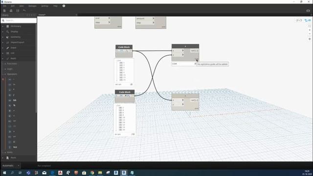 Dynamo Lesson-10, Dynamo tutorial | lacing in dynamo | code block, using list of data as input | BI смотреть онлайн