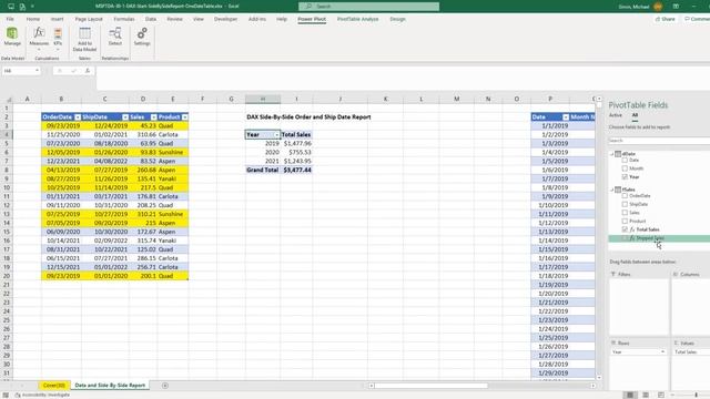 MSPTDA 30: Order & Ship Dates in Fact Table: DAX Formulas and Data Modeling to Create Reports смотреть онлайн