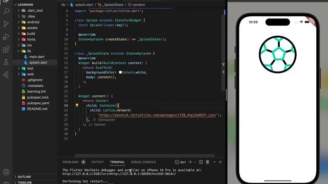 Flutter Animated Splash Screen With Lottie | Flutter Tutorial смотреть онлайн