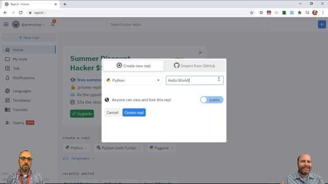 Creating a New Program in Repl.it смотреть онлайн