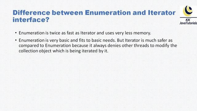 What is difference between Enumeration and Iterator interface ?||Collection Java Interview Question смотреть онлайн