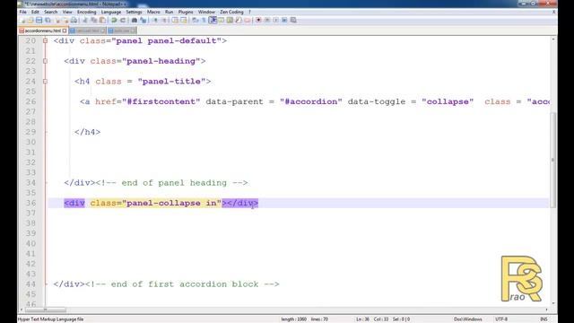 telugu web tutorials bootstrap part9 accordion panels смотреть онлайн