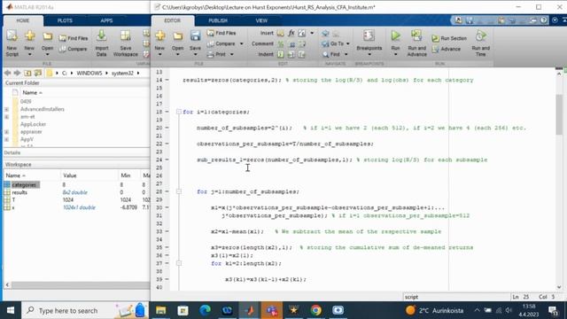 Fractal Finance (Tutorial 3): How To Implement Rescaled/Range Analysis Using Matlab смотреть онлайн