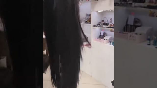 Черный парик супер длинный с челкой 80см смотреть онлайн