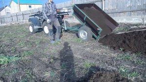 Самодельный самосвальный прицеп