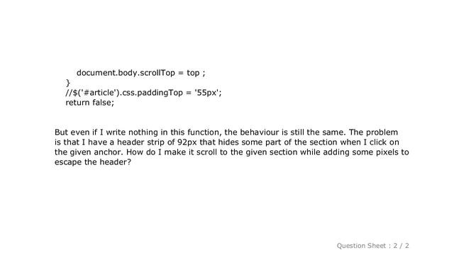 HTML : Add padding-top to scroll when using href="#id" смотреть онлайн