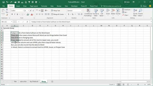 Excel - Upper Case Excel Data in Word - Episode 2050 смотреть онлайн