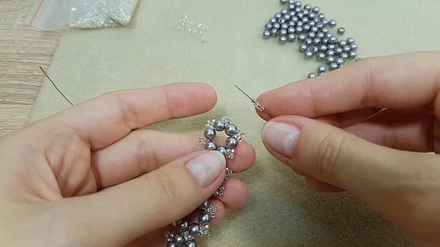 Браслет из бусин и бисера/Браслет из жемчуга/Pearl Beaded Bracelet/Beaded Bracelet
