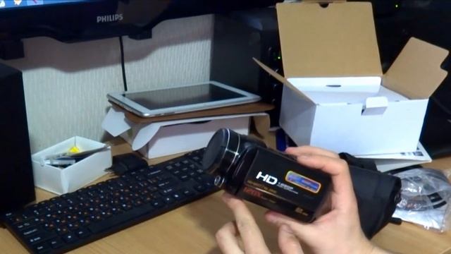 Посылка с aliexpress.com (видеокамера HD-120T ) смотреть онлайн