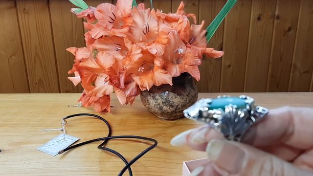 Серебряные украшения с натуральными камнями от компании ФИТ. Распаковка посылки.Хризопраз. смотреть онлайн