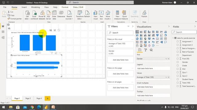 8. Drill down / drill up in Power BI (Edit Interaction) смотреть онлайн