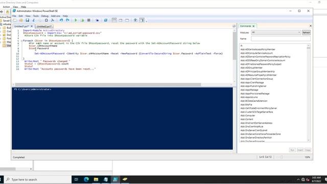 Bulk user password reset powershell for active directory смотреть онлайн