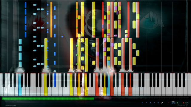 언더테일-UNDERTALE '수수께끼 같은 만남(An Enigmatic Encounter)' [MIDI] (synthesia) смотреть онлайн