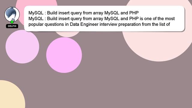 MySQL : Build insert query from array MySQL and PHP смотреть онлайн