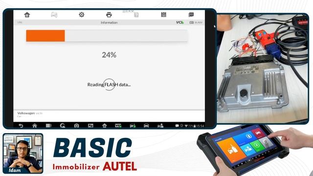 Read Immo Data ECU Engine MED17.5.5 VAG On Bench | MIDIATEK