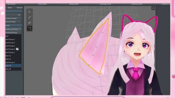 [VTUBER] туториал как сделать кошачьи ушки в VROID