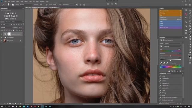Как убрать красноту с кожи | How to correct red skin color in Photoshop смотреть онлайн