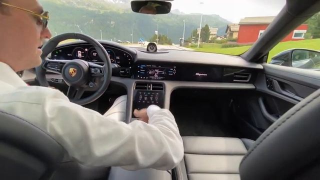 All electric Porsche Taycan Turbo S 2021 - the top model tested in the beautiful Swiss Alps смотреть онлайн
