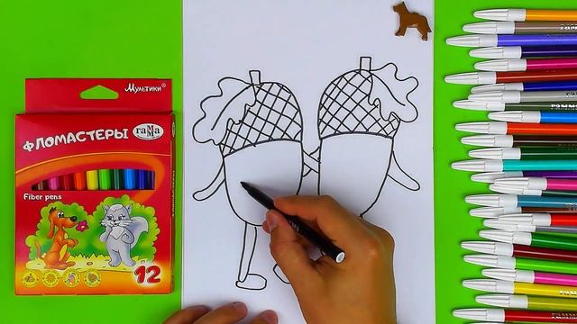 Рисуем ДРУЖБУ - Два Желудя - урок рисования смотреть онлайн