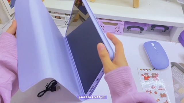 iPad Air 5 (purple) unboxing? alternative gradient purple pencil + accessories ✏️ смотреть онлайн