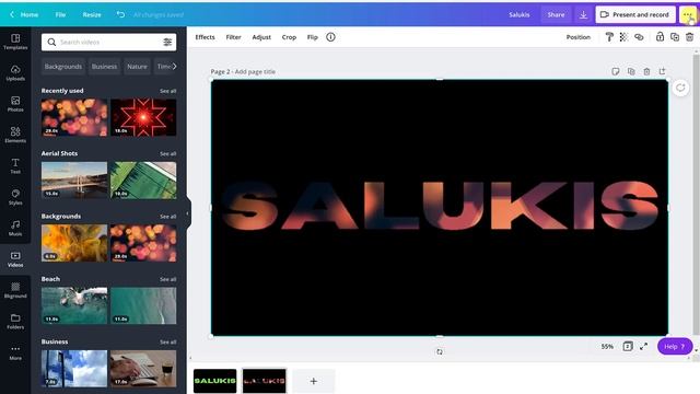How to place a VIDEO inside TEXT in CANVA Tutorial смотреть онлайн