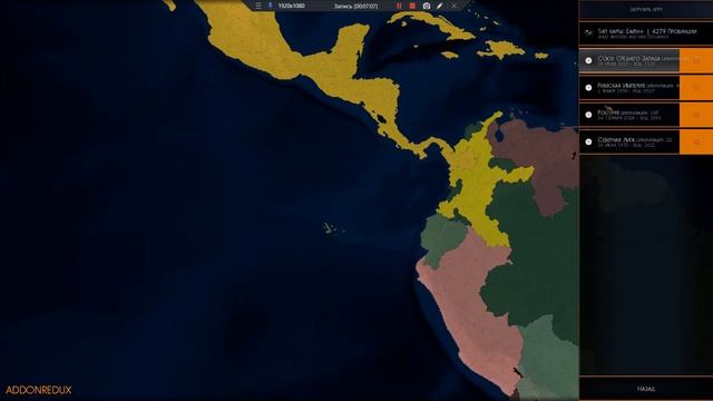 СОЮЗ СРЕДНЕГО ЗАПАДА RED WORLD ADDON REDUX! №3! Age of History II Age of Civilization II смотреть онлайн
