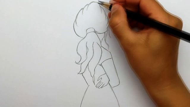 Как нарисовать Красивую девушку карандашом. Просто рисую девушку. Рисунки для срисовки, скетчи. #57 смотреть онлайн