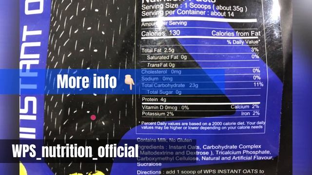 WPS nutrition instan oats смотреть онлайн