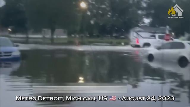 Unstoppable water rushing into Michigan today! Storms and Floods in Metro Detroit смотреть онлайн