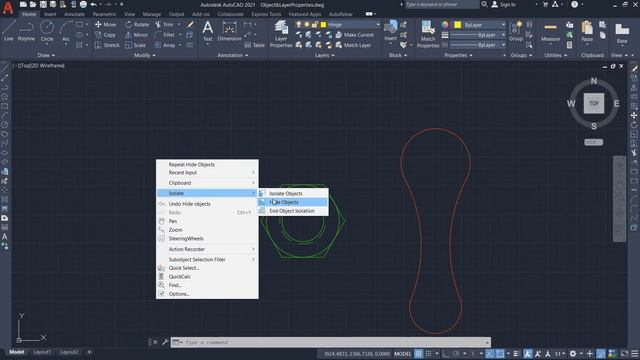 Hide and Isolate command in AutoCAD смотреть онлайн
