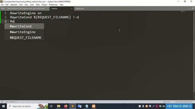 How to remove .php file Extension and variables from the URL in PHP | Core PHP in Hindi смотреть онлайн