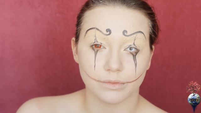 Scary Clown Creepy makeup | Prank | Creepy | Макияж страшного клоуна | Пугающий | смотреть онлайн