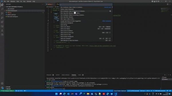 Visual Studio Code Dev containers