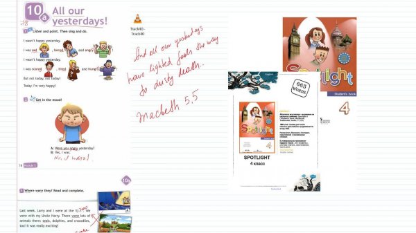 40. Spotlight 4. Module 5. Unit 10. Student's Book + Workbook