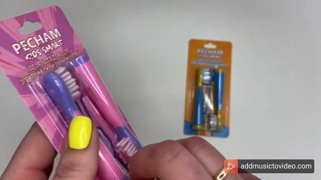 Сменные насадки для детской электрической зубной щетки PECHAM Kids Smart, 2 шт. смотреть онлайн