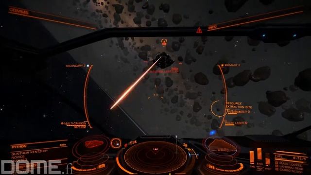 Elite Dangerous - space combat in asteroid field and escaping python смотреть онлайн