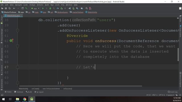 Firebase Firestore Tutorial #3 - Insert data into Firestore - how to send data to firestore смотреть онлайн