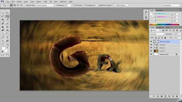 2D layered 3D text effect in photoshop | speed art смотреть онлайн