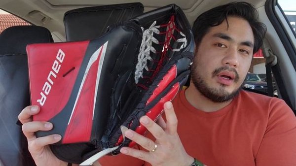 Bauer Hyperlite 2 Goal Pads, Vapor 90 Catcher, Vapor 2-Piece [1X] Blocker (Goalie Gear Car Review)