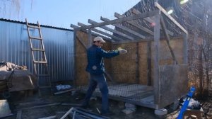 Вольер для собаки своими руками. Вся стройка от начала до конца.