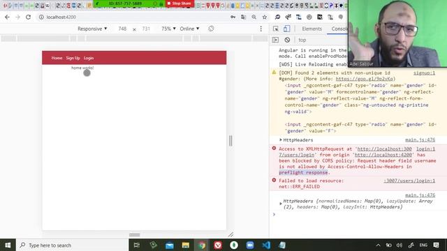 58 Cairo Univ Nodejs Angular solve problem of front end send options, raise cors policy preflight, смотреть онлайн