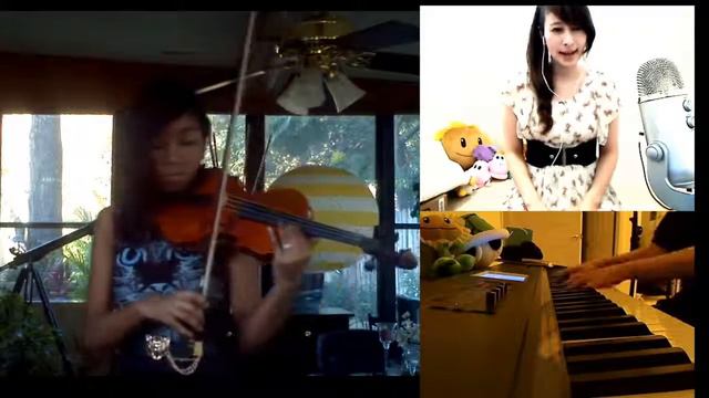Totoro Kaze no Toori Michi piano, violin, voice cover смотреть онлайн