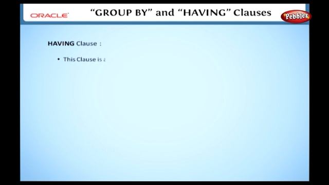 Learn Oracle | How to use Group By, Having Clause in SQL смотреть онлайн