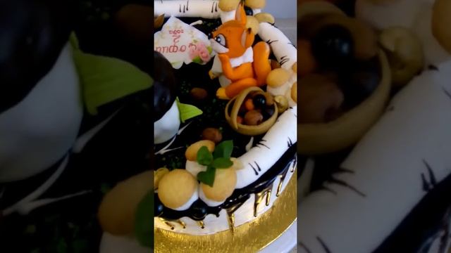 Торт "Белочка с лукошком". Оформление. смотреть онлайн