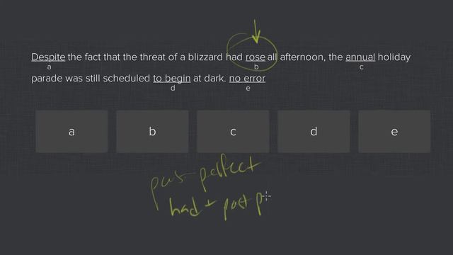 The blizzard had risen the past perfect on the SAT.mp4 смотреть онлайн
