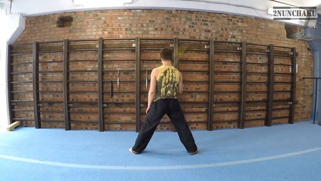 Антиспиновое вращение за спиной + остановка. Видео обучение нунчаку. Нунчаки. NUNCHAKU tutorial смотреть онлайн