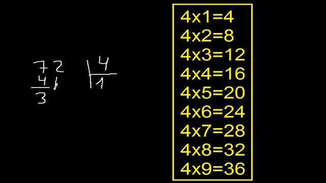 dividir 72 entre 4 , como se divide смотреть онлайн