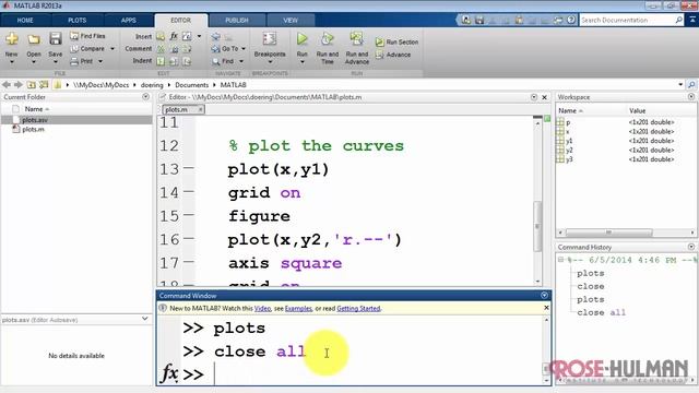 ece180 matlab: Multiple figure windows смотреть онлайн