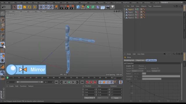 Симметрия - зеркальное отражение (3 способа) (Cinema 4D Quick tips) смотреть онлайн