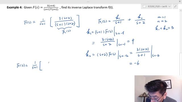 ECE202_Lec10_Part 3 Inverse Laplace Transform of F(s) with Repeated Poles смотреть онлайн